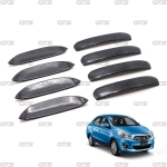 ชุด ครอบมือจับประตู+ถาดรองมือเปิด เบ้ารองมือเปิด 8 ชิ้น สีเครฟล่าดำ สำหรับ Mitsubishi Attrage ปี 2013-2017